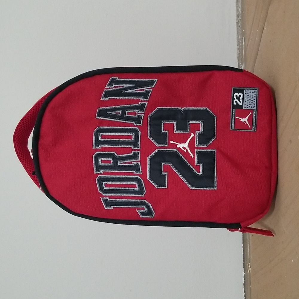 NEW! Jordan Nike Air Jordan Jersey 23 Zip Insulated Lunch Bag Box NWT - Picture 2 of 8